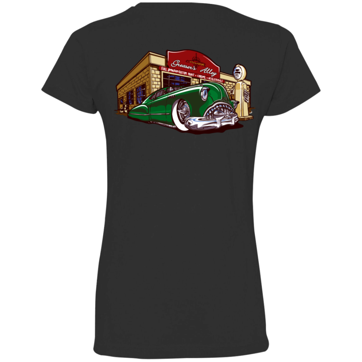 Greaser's Garage Ladies' T-Shirt Black