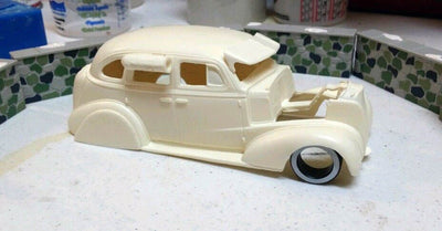 Resin cast 1937 Chevy 4 Door with accessories