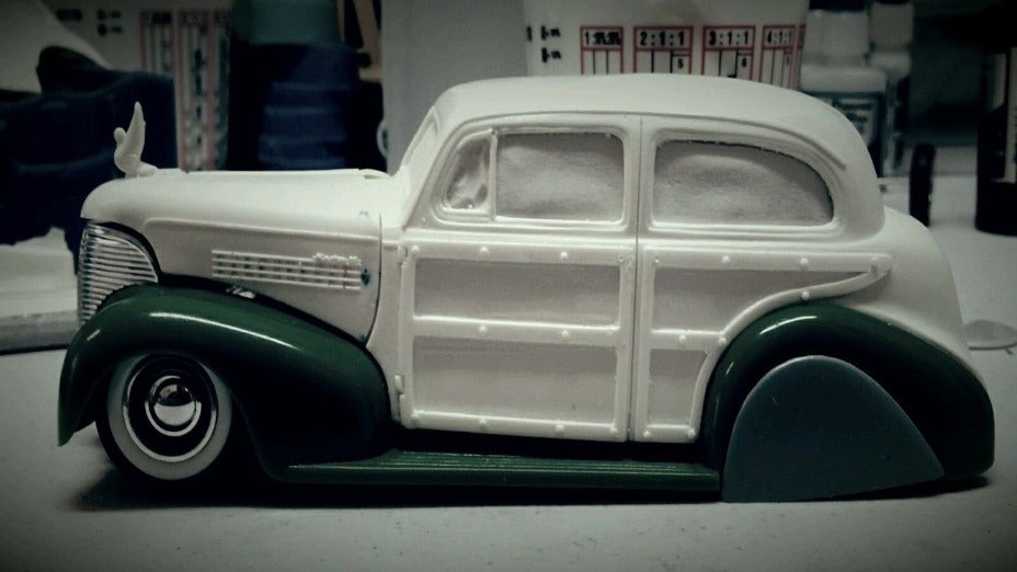 Resin cast 1939 chevy 2 door sedan woody body